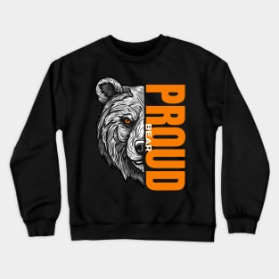 Majestic Proud Bear - Unique Wildlife Inspired Print Crewneck Sweatshirt